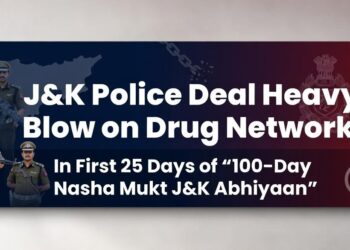 J&K Police Deal Heavy Blow on Drug Network in First 25-Days of “100-Day Nasha Mukt J&K Abhiyaan”