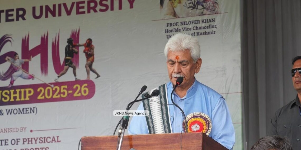 “Inter-University Wushu Championship Symbol of Unity, Sportsmanship and Youth Power”: LG Manoj Sinha