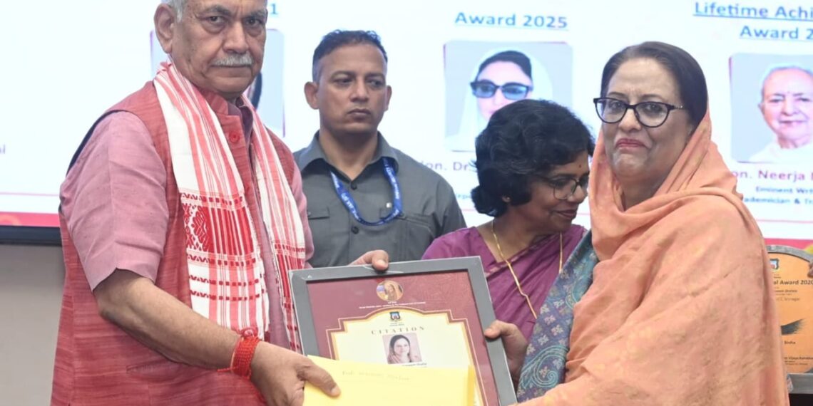 LG Manoj Sinha Honours ‘Nari Shakti’ with Lal Ded National Awards in Srinagar
