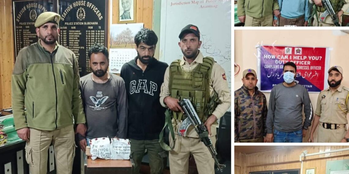 Anantnag Police Tightens Noose on Drug Network; 5 Arrested, Over 3.93 Kg Narcotics Seized