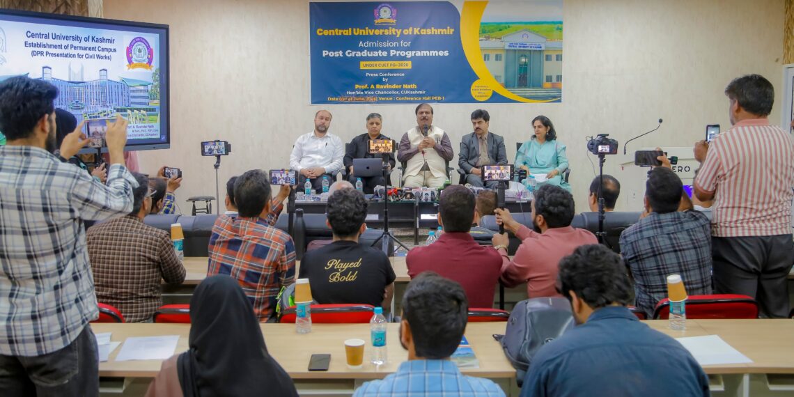 CU Kashmir Unveils Major Academic Expansion, Student Aid Schemes Ahead of Admissions 2026