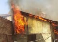 Fire Erupts in Rangreth Industrial Area, Firefighters Rush to Contain Blaze