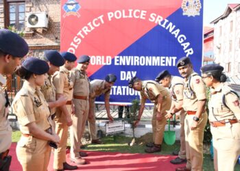 DGP Nalin Prabhat Leads Green Mission, J&K Police Plants Saplings Across Srinagar on World Environment Day