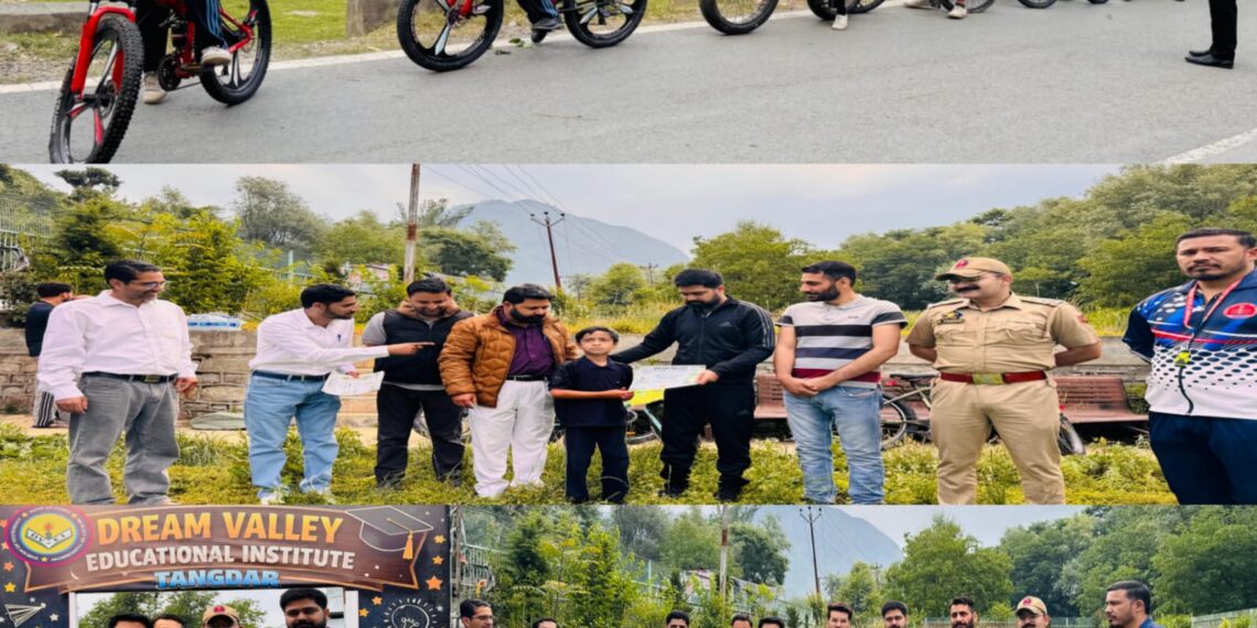 SDM Karnah Flags Off Anti-Drug Cycle Rally Organised by Dream Valley School