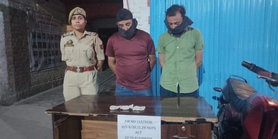 Pulwama Police Busts Drug Supply Chain, Arrests Two Peddlers with Heroin and Charas; NDPS Case Registered