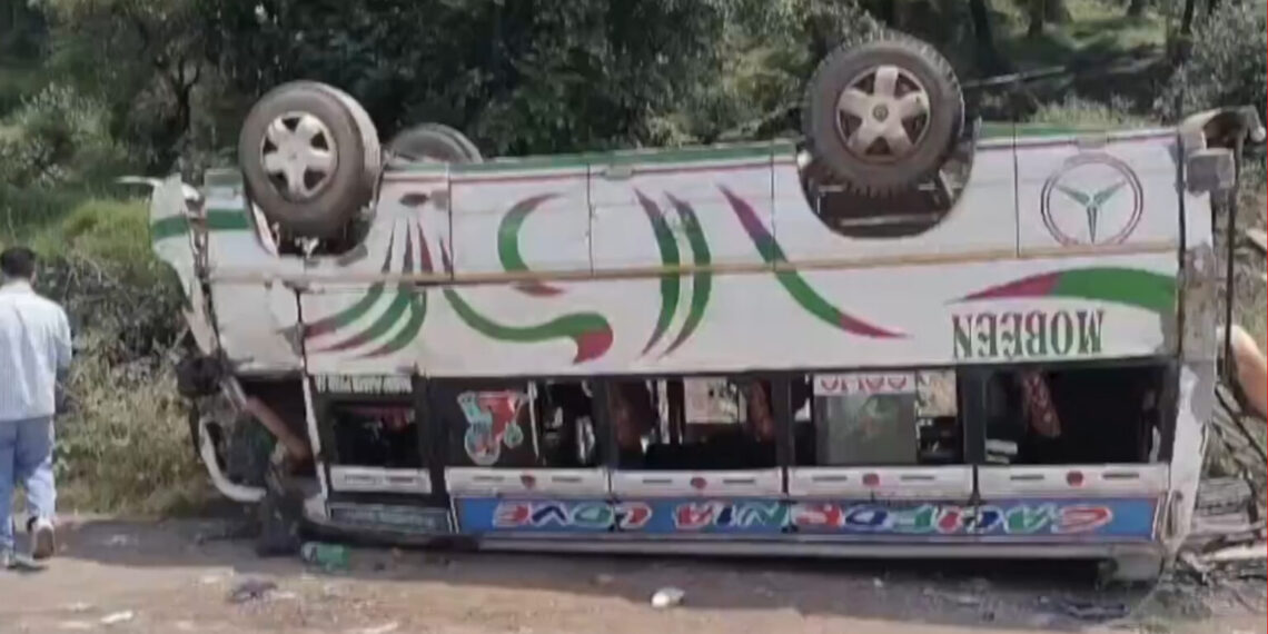 15 Passengers Injured as Bus Overturns in Rajouri