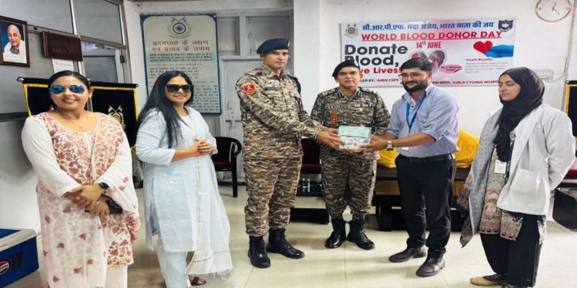 CRPF Organises Blood Donation Camp in Srinagar on World Blood Donor Day