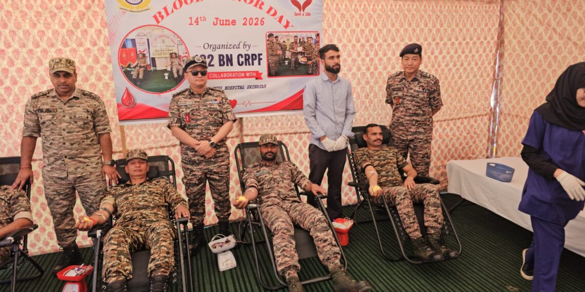 Blood donation camp organised by 132 Bn CRPF Lal Chowk