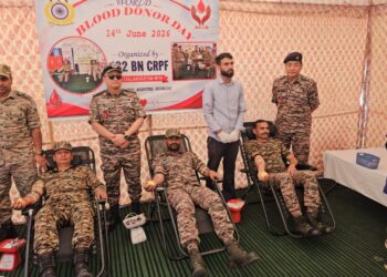 Blood donation camp organised by 132 Bn CRPF Lal Chowk