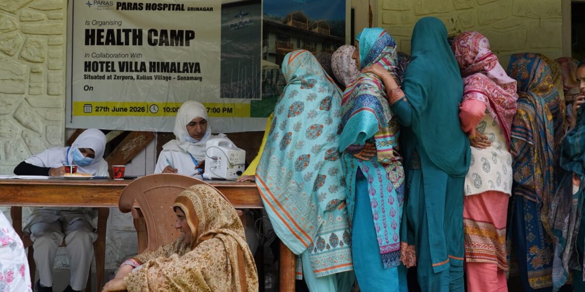 PARAS Health Srinagar Brings Multi-Specialty Medical Care to Remote Sonmarg Through Mega Health Camp