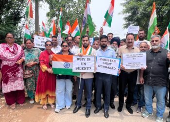NATF Holds Protest Outside UN Office in Jammu Over Human Rights Violations in POJK