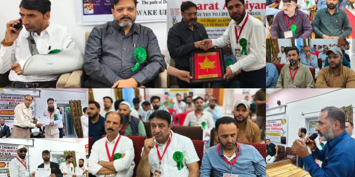 Budgam Chemists and Distributors Association Holds Certificate Distribution Ceremony, Organises ‘Nasha Mukt Bharat Abhiyan’ Awareness Programme