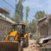 District Administration Budgam, Police Demolish Four Illegal Properties, Including Shops and Tile Factory, Demolished in Budgam Drug Crackdown