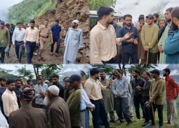 SDM Karnah Visits Batlan Area Amid Inclement Weather, Reviews Essential Services and Safety Measures