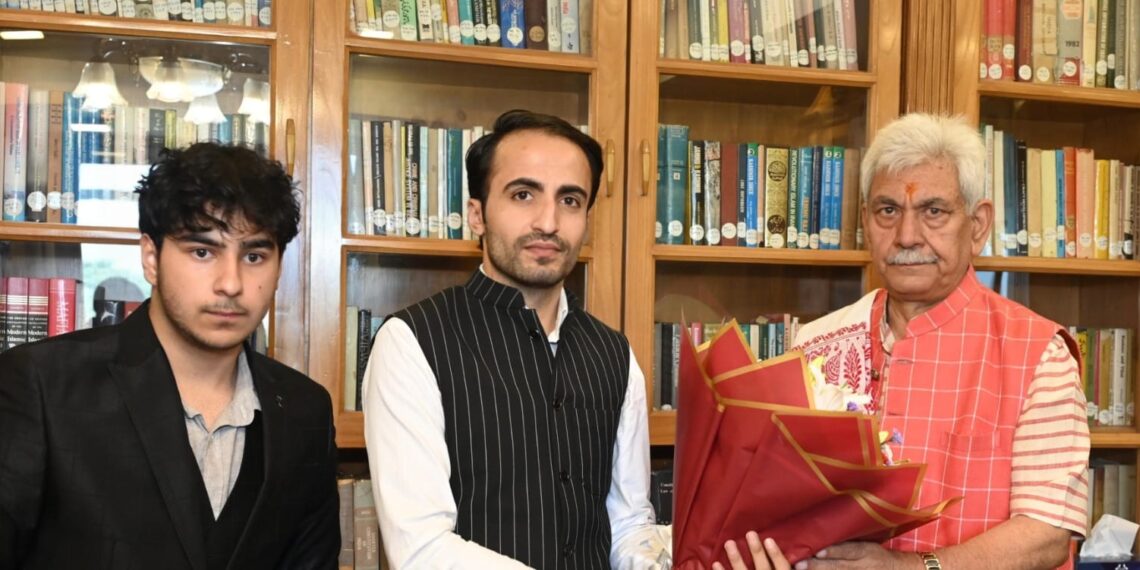 Adv. Jehanzeb Allaqaband, Mian Yaseen Meet LG, Present Vision for Kashmir Conclave, AI Summit