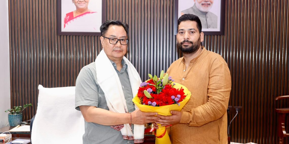 Er. Aijaz Hussain Calls on Union Minister Shri Kiren Rijiju in New Delhi