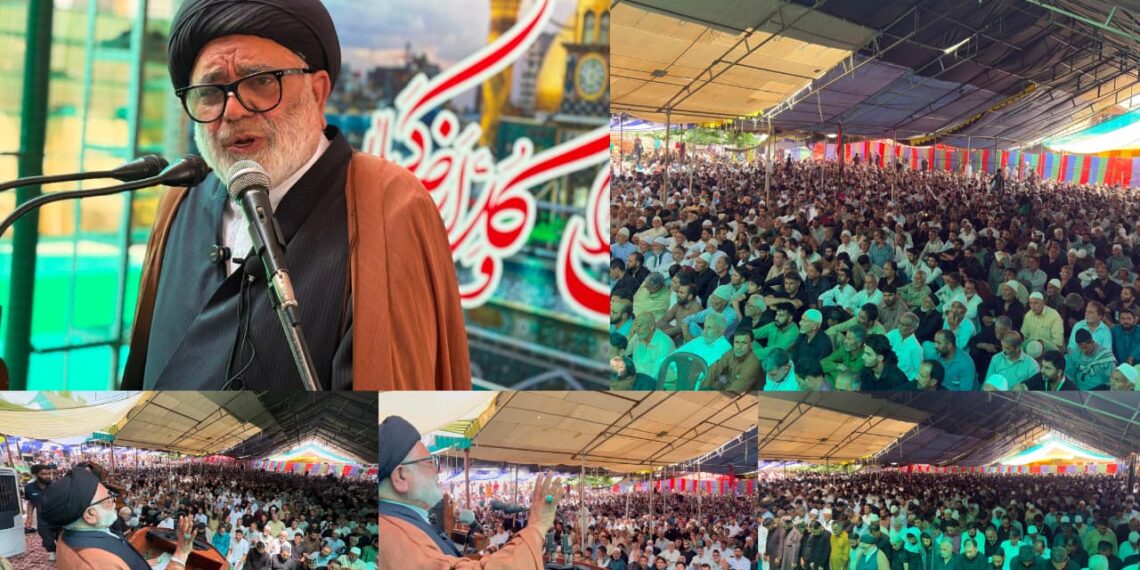 Annual Majlis-e-Hussaini Held at Astaan-e-Aaliya Hazrat Mir Syed Shams-ud-Din Araqi (RA), Chadoora; Tens of Thousands of Mourners Participate