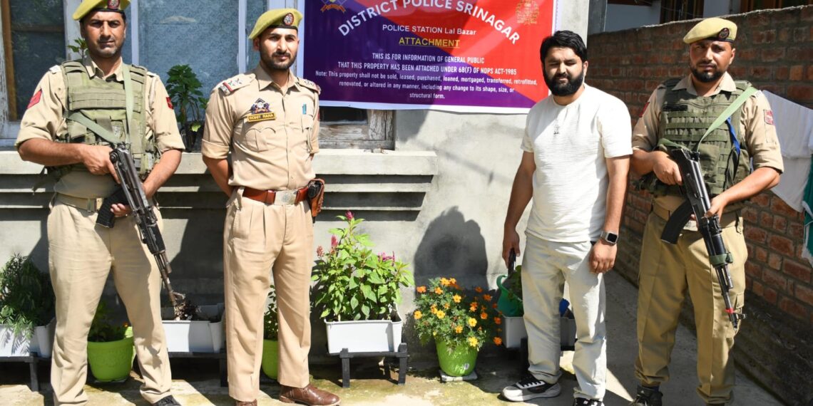 Srinagar Police Attaches ₹1.20 Crore Drug-Tainted Property Under NDPS Act in Major Crackdown