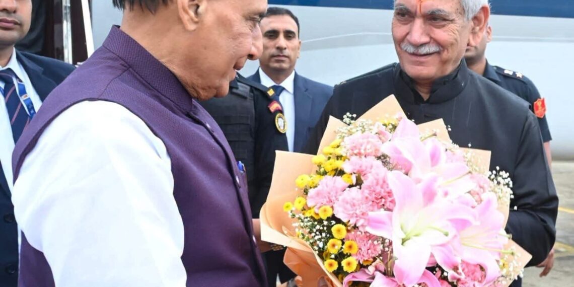 Defence Minister Rajnath Singh Arrives in Srinagar, Leaves for Drass to Attend Kargil Vijay Diwas Celebrations