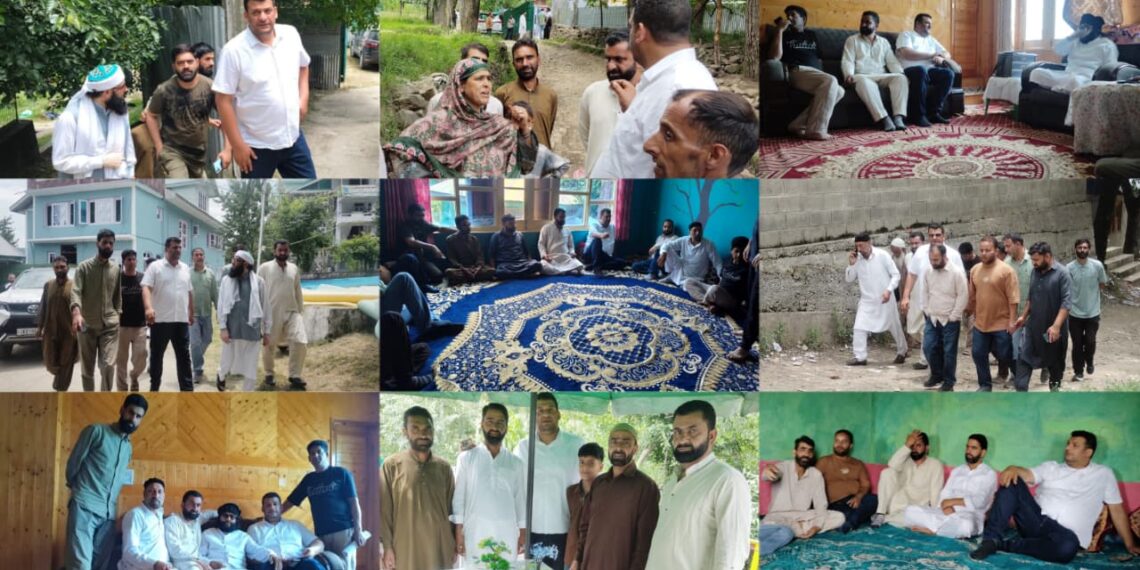 PDP Youth Leader Reyaz Ahmad Mir Visits Awoora, Meets Ailing Residents and Bereaved Families