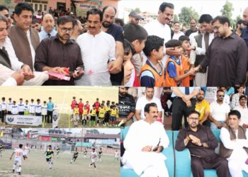 Minister Satish Sharma Inaugurates ‘Late Legends Memorial Knockout Football Tournament’ at Anantnag; Calls Sports the Strongest Weapon Against Drug Abuse