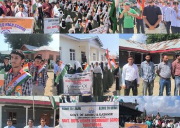 Grand Mega Tiranga Rally Held From BHSS Tarathpora to Tehsil Office