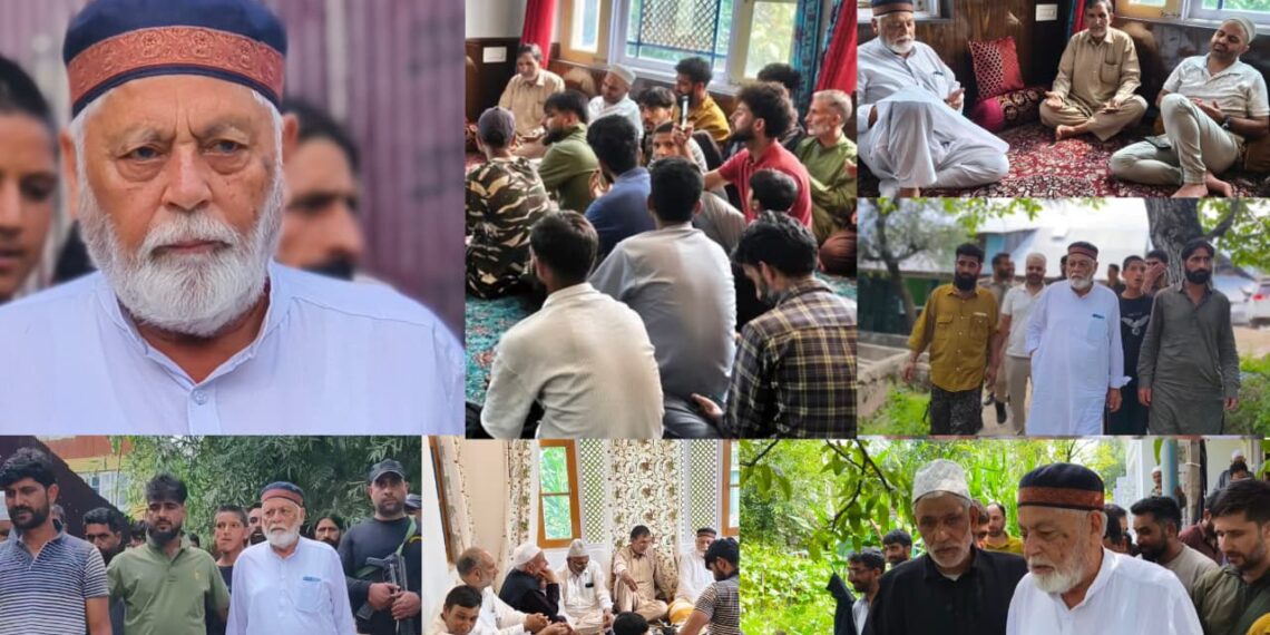 Abid Hussain Ansari Visits Khanpora, Khag; Expresses Condolences and Reviews Public Issues