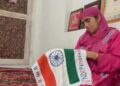Kulgam Artisan Hand-Stitches National Flag Using Traditional Kashmiri Embroidery