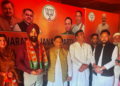Retired DySP Dara Singh joins BJP along with supporters at Srinagar.