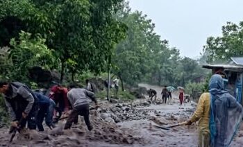 Intense Rain Spell Inundates Houses in Shopian’s Badrhama Village