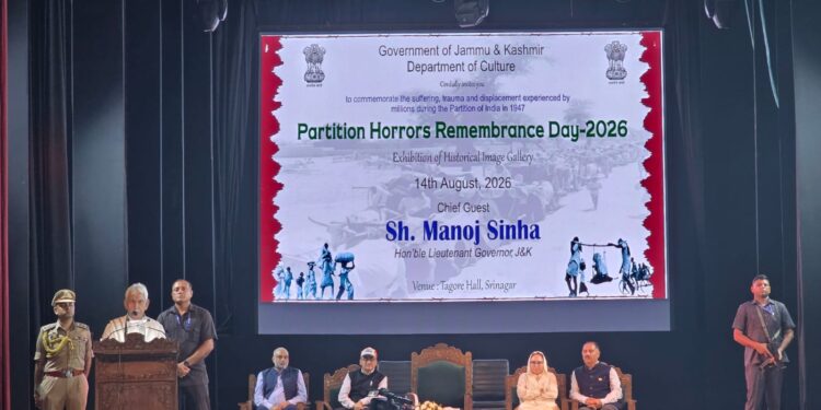 “Will Not Bury the Pain of Partition in the Dust of History”: LG Manoj Sinha