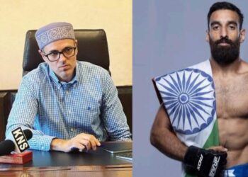 CM Omar Abdullah Congratulates Owais Yaqoob on Historic BRAVE CF 107 Victory