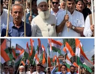 Tiranga Rally in Chadoora,Anwar Khan Leads,Showcases Spirit of Patriotism and National Unity