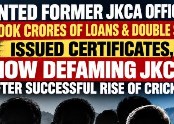 Tainted Former JKCA Officials, Who Took Crores of Loans & Double Salaries, Issued Certificates, Now Defaming JKCA After Successful Rise of Cricket