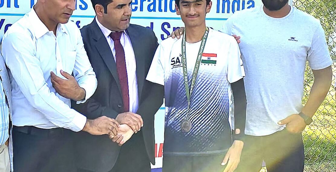 Mohammad Qais Wins Silver Medal At J&K Soft Tennis Championship