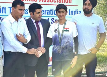 Mohammad Qais Wins Silver Medal At J&K Soft Tennis Championship