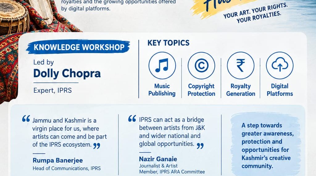 IPRS reaches out to Kashmir’s artists, to hold knowledge workshop on royalties and copyright