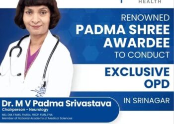 Padma Awardee Neurologist Dr Padma Shrivastava to hold Special OPD at PARAS Health Srinagar 