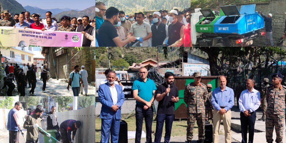 Civil Administration, Army Conduct Mega Cleanliness Drive in Tangdhar; Door-to-Door Waste Collection Campaign Launched