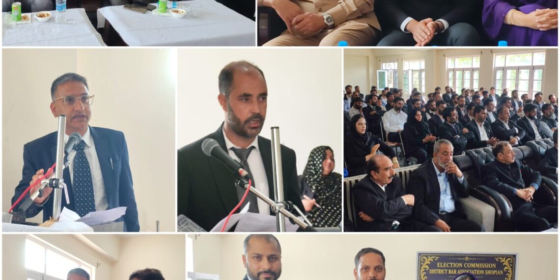 Newly Elected Bar Association Shopian Office Bearers Take Oath, Gowhar Hassan Wani Assumes Charge as President