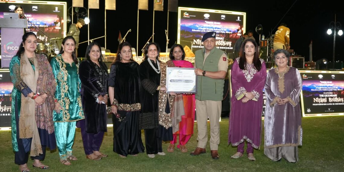 FICCI FLO JKL Donates ₹5 Lakh for Education of Police Martyrs’ Children at Nizami Brothers’ Sufi Concert