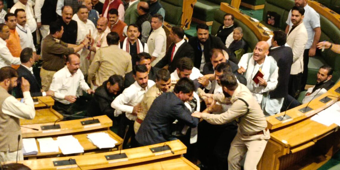 “Step Down, Step Down, Mr Speaker, Vacate Your Chair”: BJP Protests In J&K Assembly
