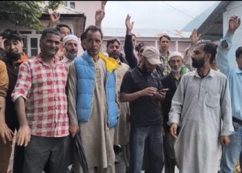 Daily Wagers Stage Protest at mini secretariat Karnah, Demand Regularisation and Implementation of Committee Recommendations