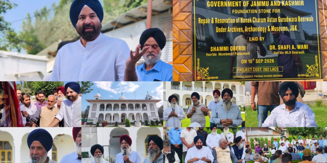 Shammi Oberoi Stresses Development, Peace and Muslim-Sikh Brotherhood at Beerwah Gurdwara