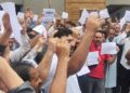 Daily Wagers Protest in Srinagar, Demand Time-Bound Regularisation