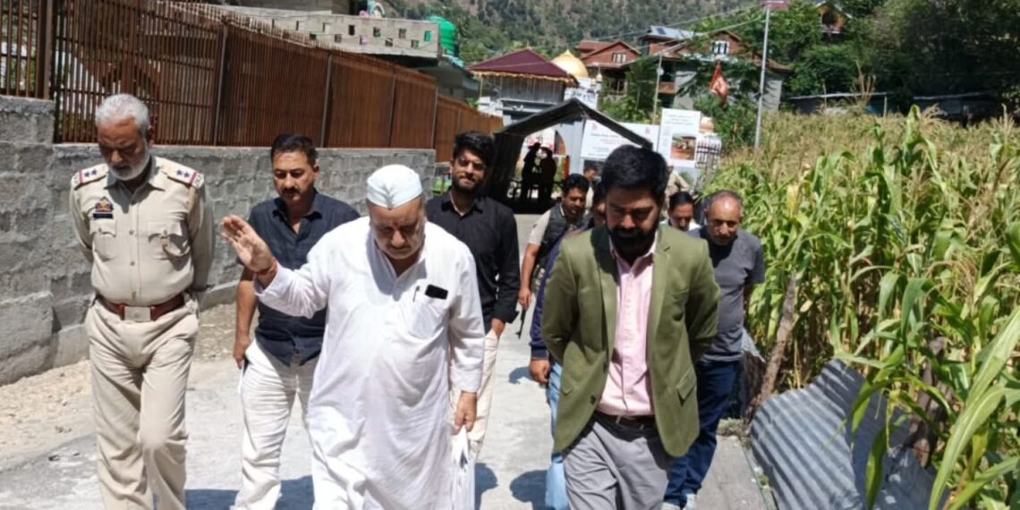 SDM Karnah Reviews Arrangements for Sharda Diwas at Historic Sharda Yatra Temple, Teetwal