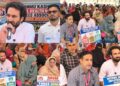 Sufi Tahir Joins NHM Employees’ Protest, Urges Govt to Address Pending Demands