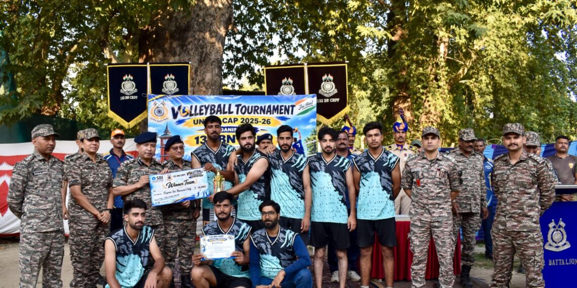 Ansari Tigers Lift Volleyball Tournament Trophy In Srinagar