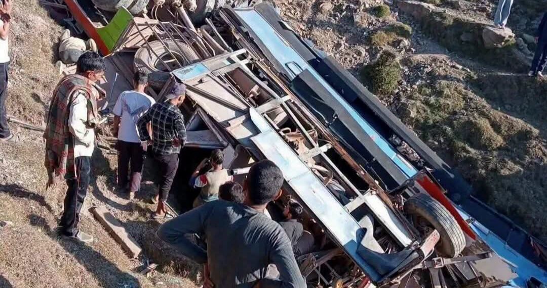 12 Injured as Bus Skids Off Road, Rolls Down in Udhampur’s Pachound