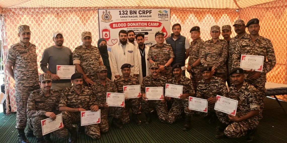 Gesture Of Life And Humanity”: CRPF 132 Battalion Organises Blood Donation Camp In Srinagar